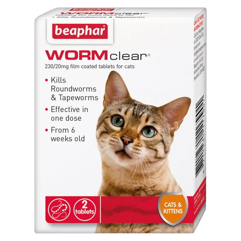 Beaphar WORMclear for Cats - 2 tab - WEB EXCLUSIVE